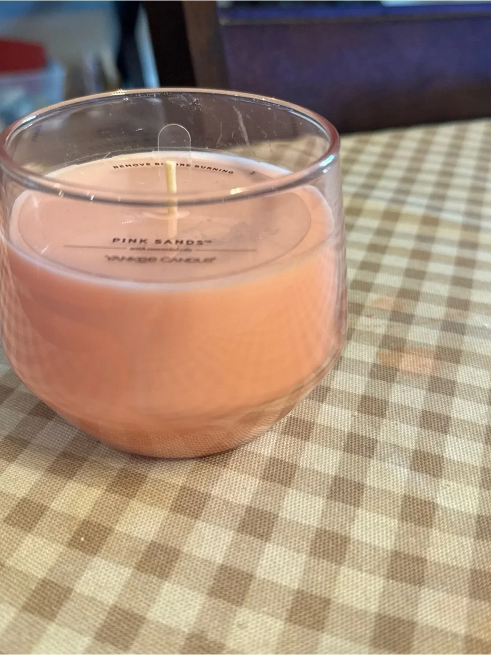 Yankee candles  Pink Sands Scented Candle - Pink